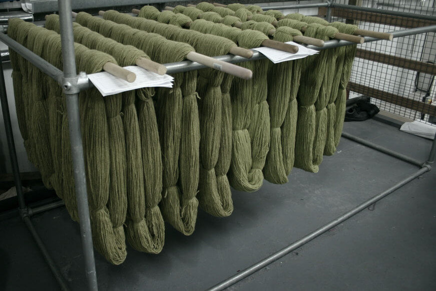 Yarn bein dried